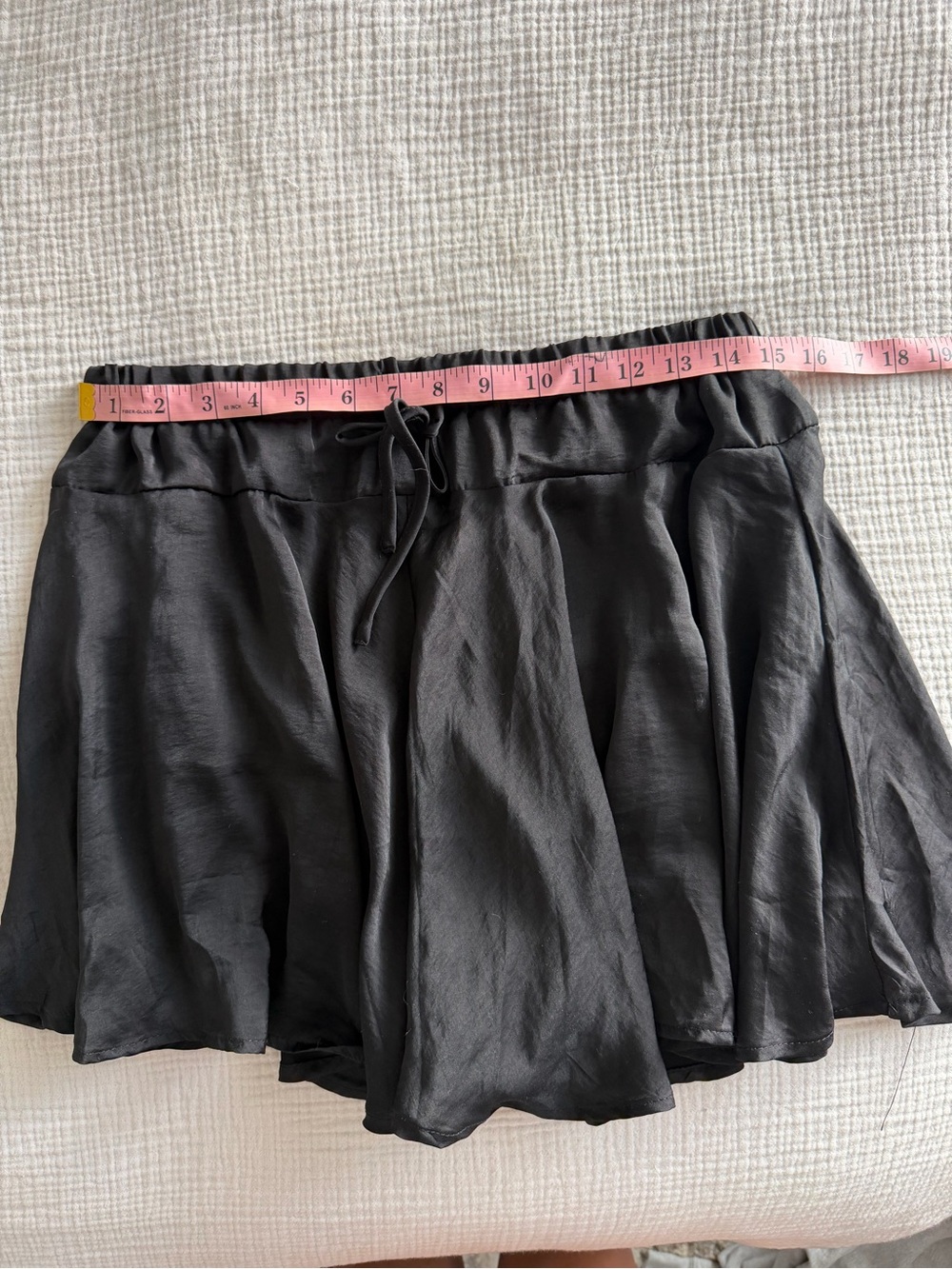 She + Sky Black Satin-Look Skort
